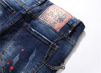 Men's Ripped Faded Paint Splatter Jeans