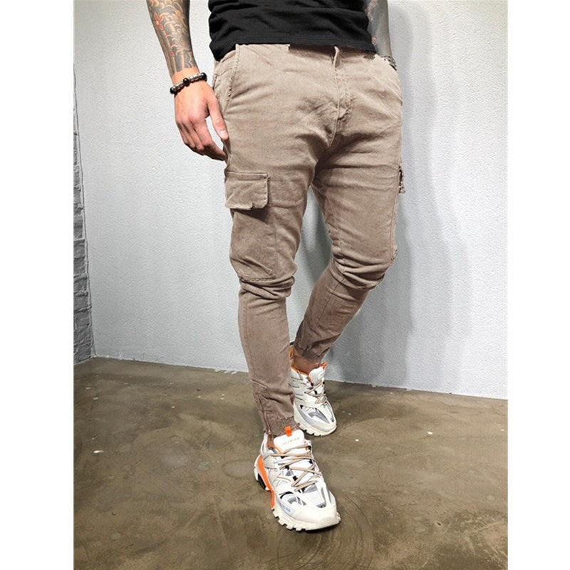 Men's Drawstring Zip Woven Pants