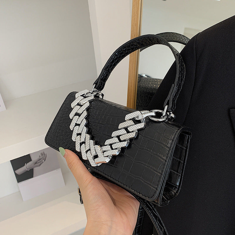 Women's Stone Patterned Small Square Bag