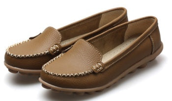 Women's Genuine Leather Bubble Soled Flats