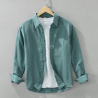 Men's Long Sleeve Casual Linen Blend Japanese Shirt
