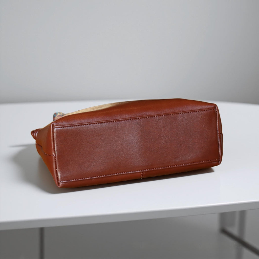 Women's Genuine Leather Double Strapped Bag