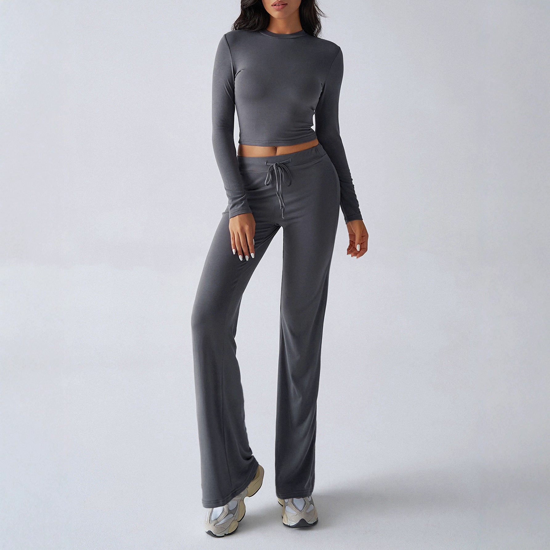 Women's Long-Sleeved Viscose 2 Piece Yoga Suit