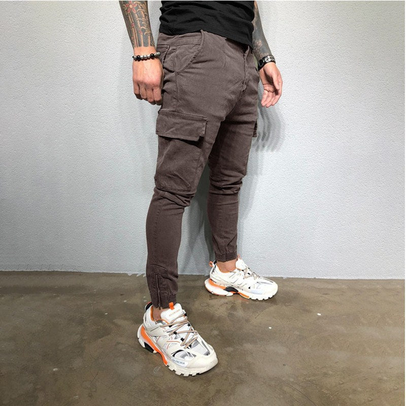 Men's Drawstring Zip Woven Pants