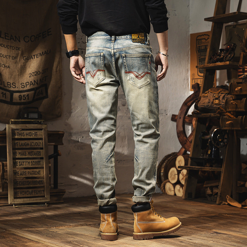 Men's Vintage Distressed Jeans