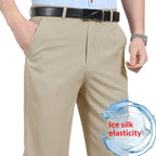 Men's Casual Solid Loose Straight-leg Pants