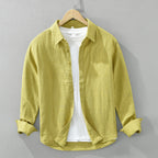 Men's Long Sleeve Casual Linen Blend Japanese Shirt