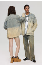 Gradiented Washed Denim Jacket