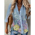 Women's Botanical And Abstract Long Sleeve Shirt
