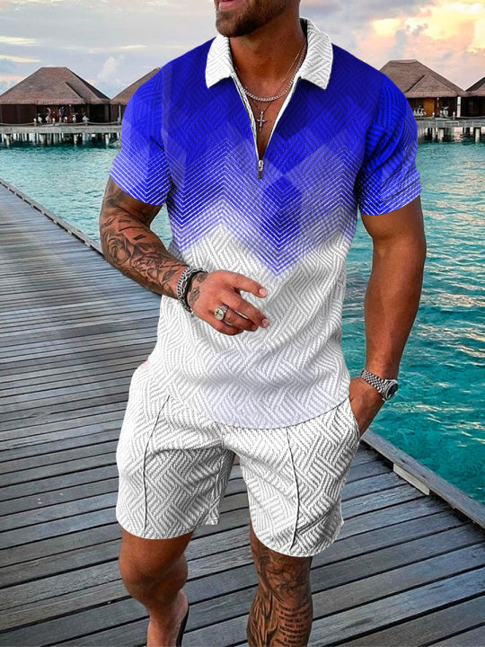 Men's 140 Mesh Icy Cool Polo Shirt And Short Set