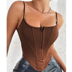 Women's Spaghetti Crop Corset Camisole Vest