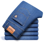 Men's Straight Fit Elastic Jeans