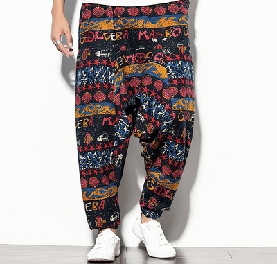 Men's Cotton And Linen Harem Lantern Pants