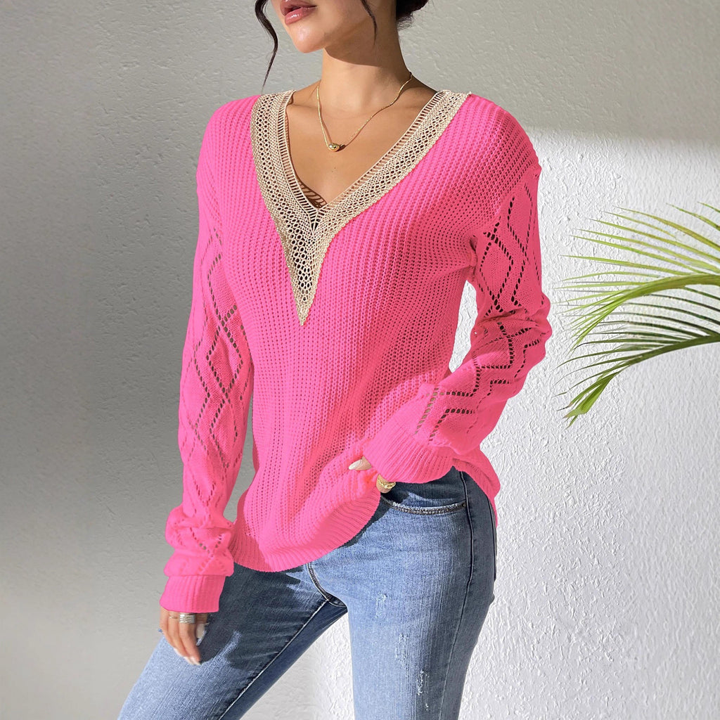 Women's Laced Knitwear Top