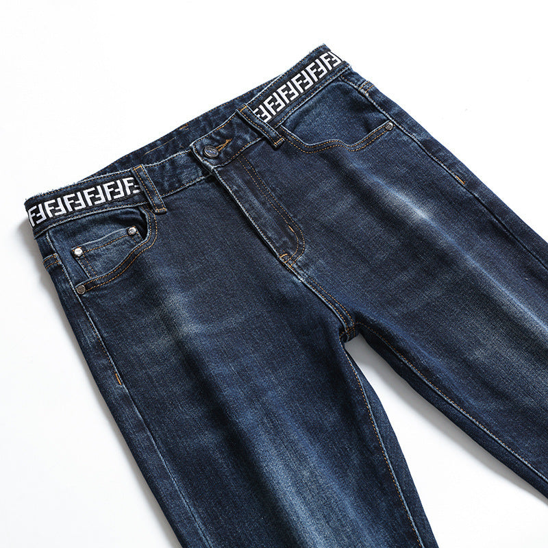 Men's Slim Fit Patterned Jeans