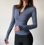 Women's Half-Zip Slim-Fitting Athleisure Jacket
