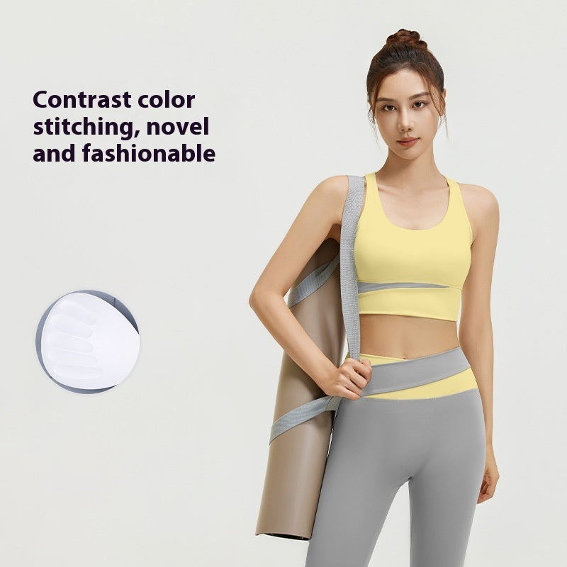 Women's Shockproof Supportive Belly Contracting 2 Piece Yoga Set