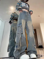 Women's High-Waisted Loose-Fit Jeans