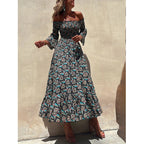 Women's Fashionable Off-Shoulder Waist Dress