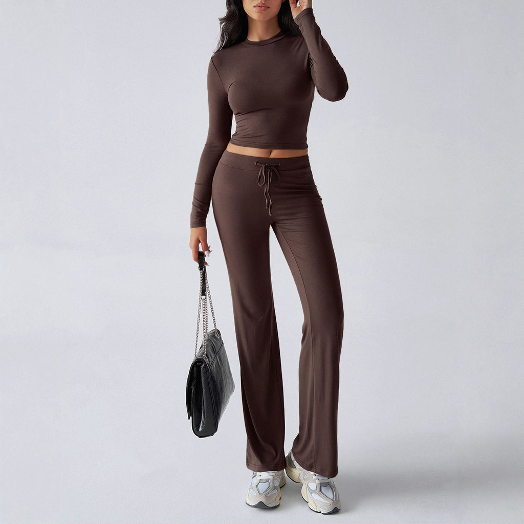Women's Long-Sleeved Viscose 2 Piece Yoga Suit