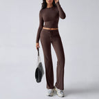 Women's Long-Sleeved Viscose 2 Piece Yoga Suit