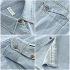 Men's Japanese-style Retro Denim Long Sleeve Shirt