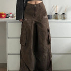Women's American Ripped Multi-pocket Jeans