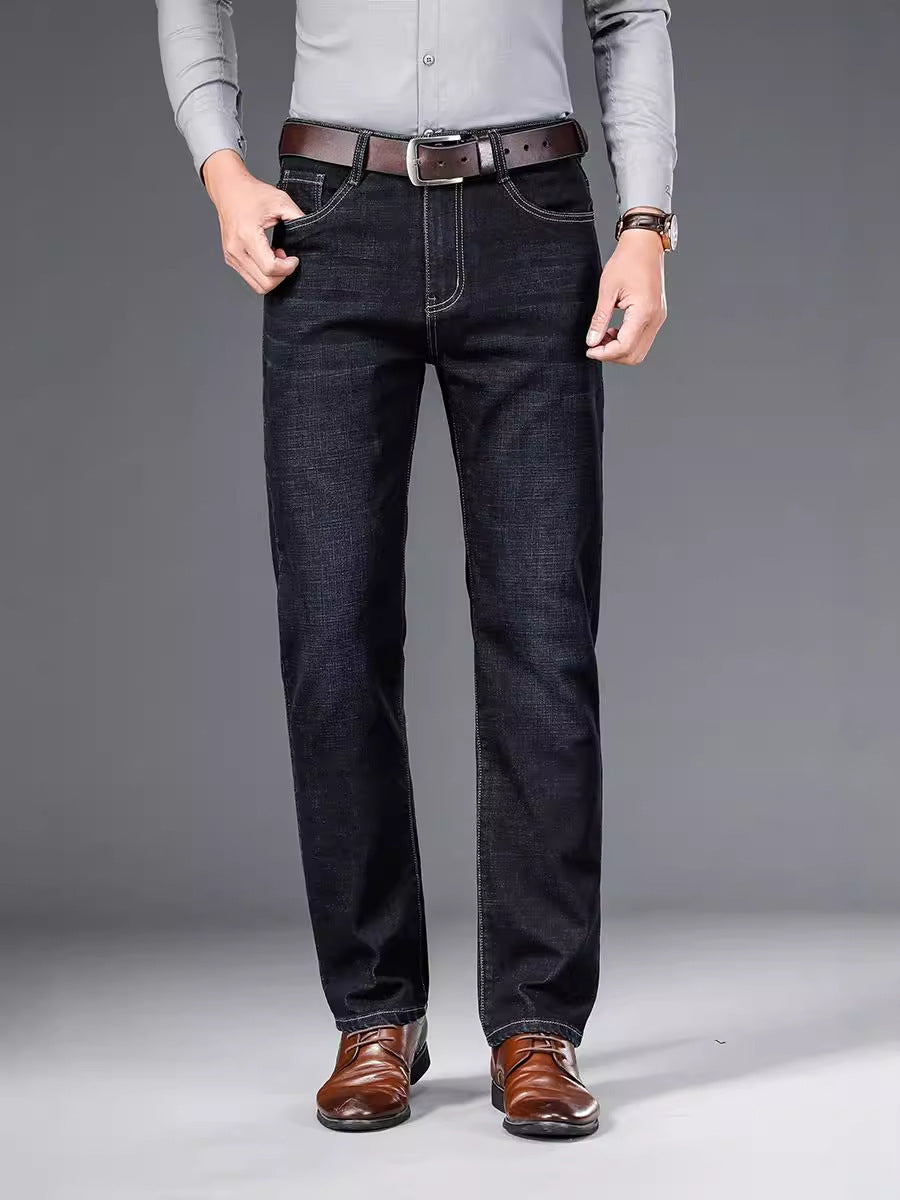 Men's Straight Fit Elastic Jeans