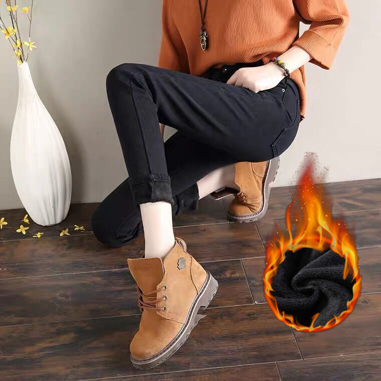 Women's High Waist Plush Jeans
