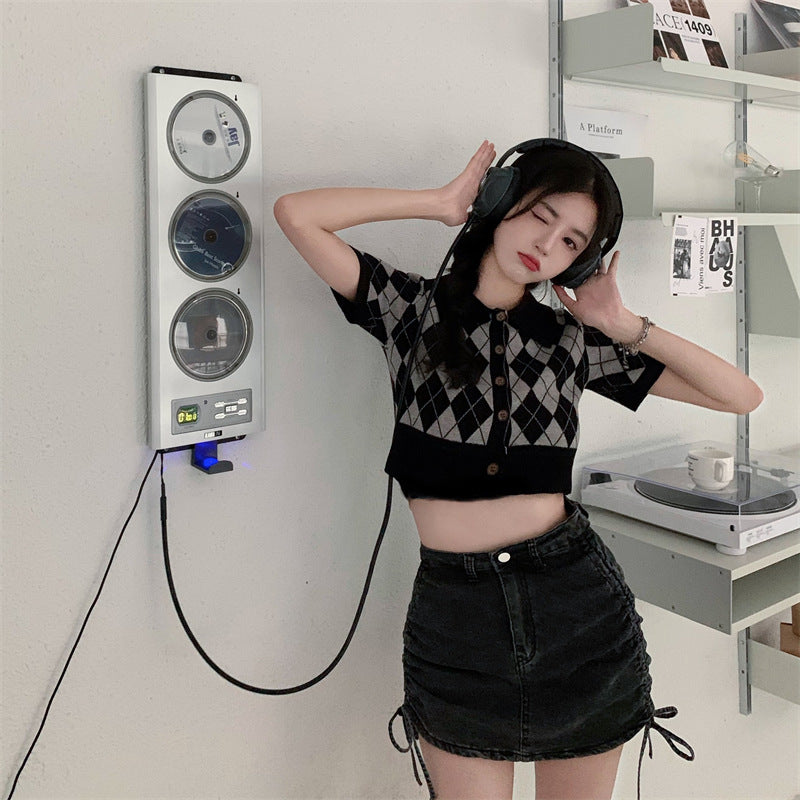 A-line Skirt High Waist Bag Hip Drawstring Denim Skirt  WITH OR WITHOUTN SLING?