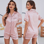 Women's Summer Striped Solid Leisurewear Set