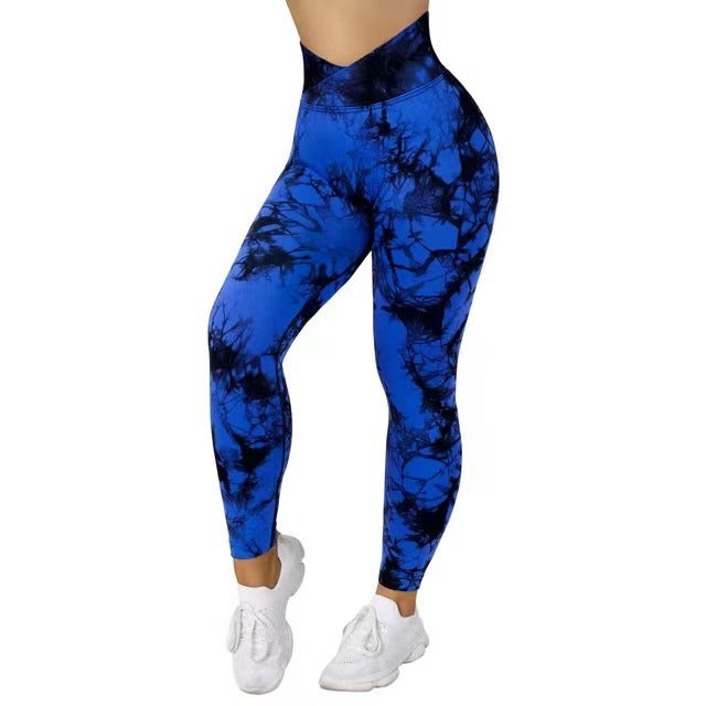Women's Push-Up Tie Dye Sports Leggings