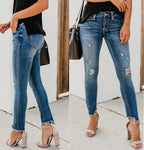 Women's Skinny Torn Look Jeans
