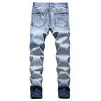 Torn Look Light-Colored Jeans