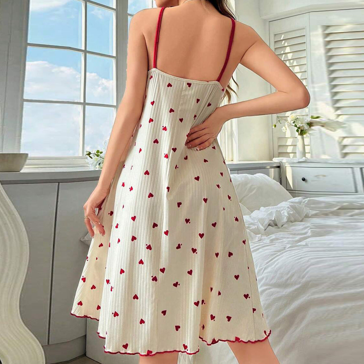 Women's Heart Cami Slip Dress