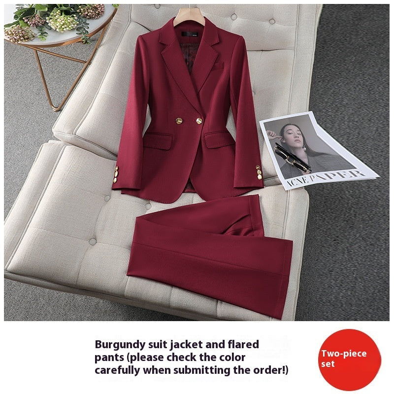 Women's Bootcut Pants And Jacket Set