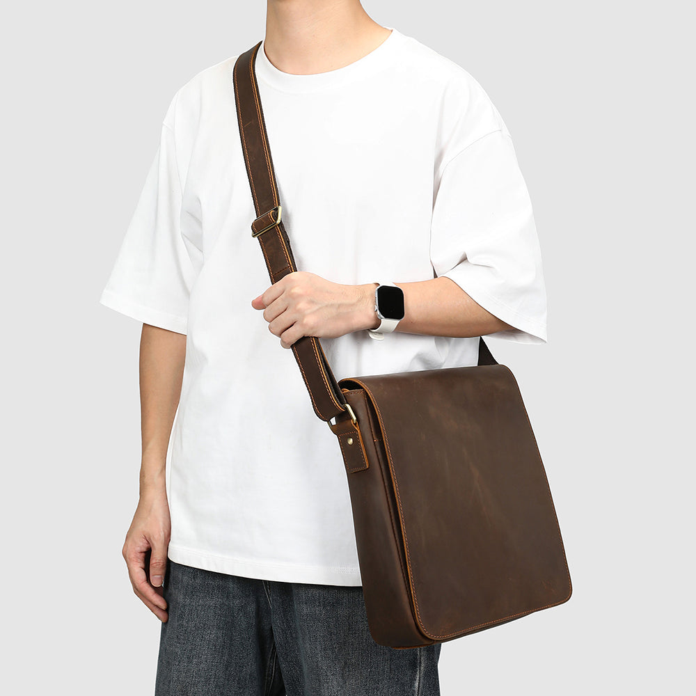 Men's Premium Leather Crossbody Bag