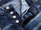 Men's Ripped Faded Paint Splatter Jeans