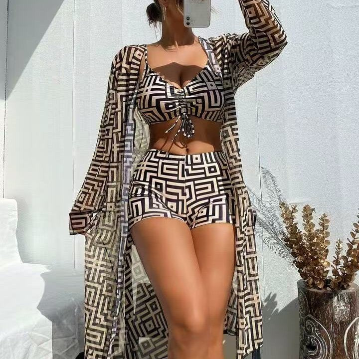 Women's Three-Piece Swimwear Cover-Up Set