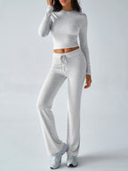 Women's Long-Sleeved Viscose 2 Piece Yoga Suit