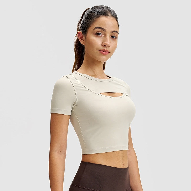 Women's Ventilated Athletic Short-sleeve Top