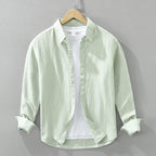 Men's Long Sleeve Casual Linen Blend Japanese Shirt