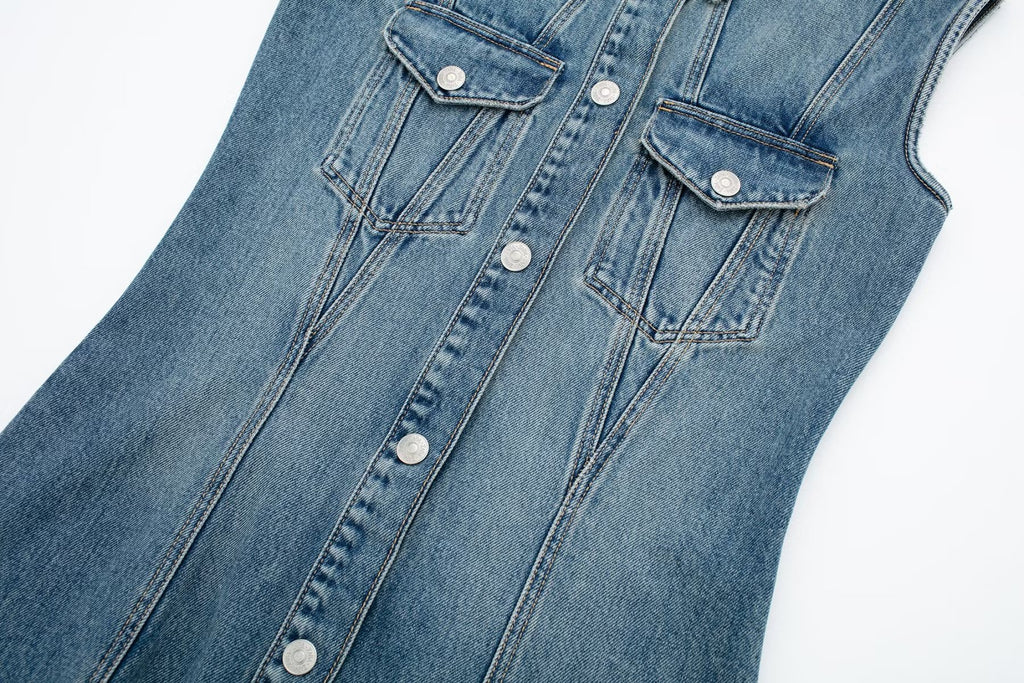 Women's Blue Denim Dress