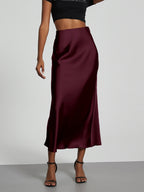 Women's Satin Skirt