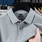 Men's Mercerized Polo Collar Short Sleeve T-Shirt