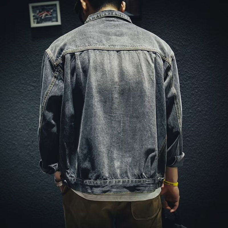 Men's Distressed Denim Jacket