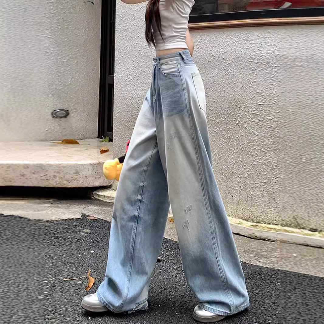 Women's American-style Retro Wide Leg Loose Jeans