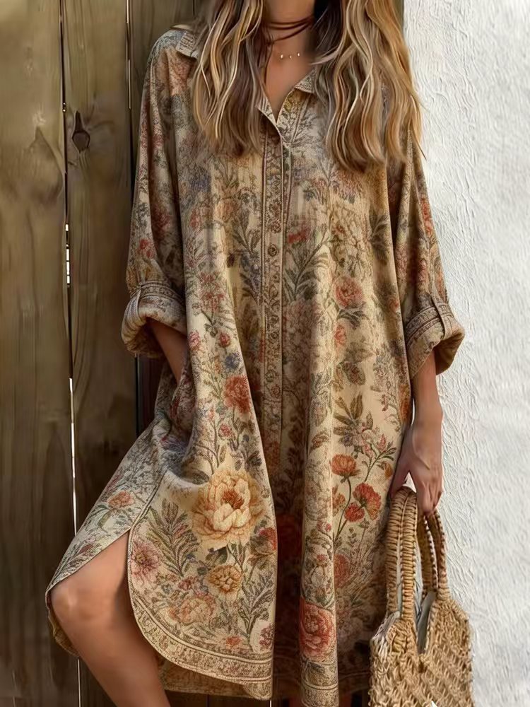 Women's Printed Shirt Dress