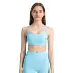Women's Thin Strapped Chest Padded Shockproof Yoga Bra