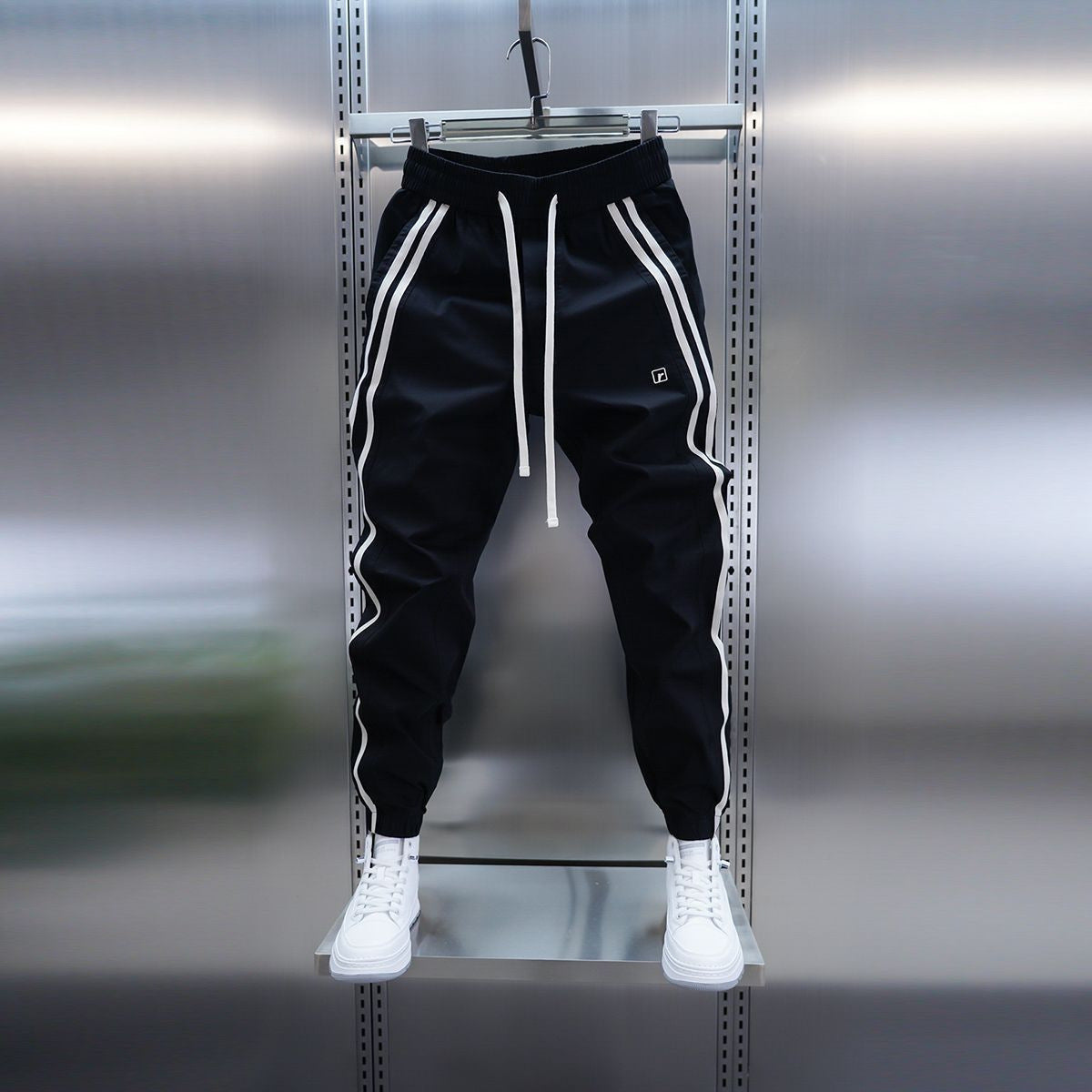 Men's Solid-Color Striped Pants